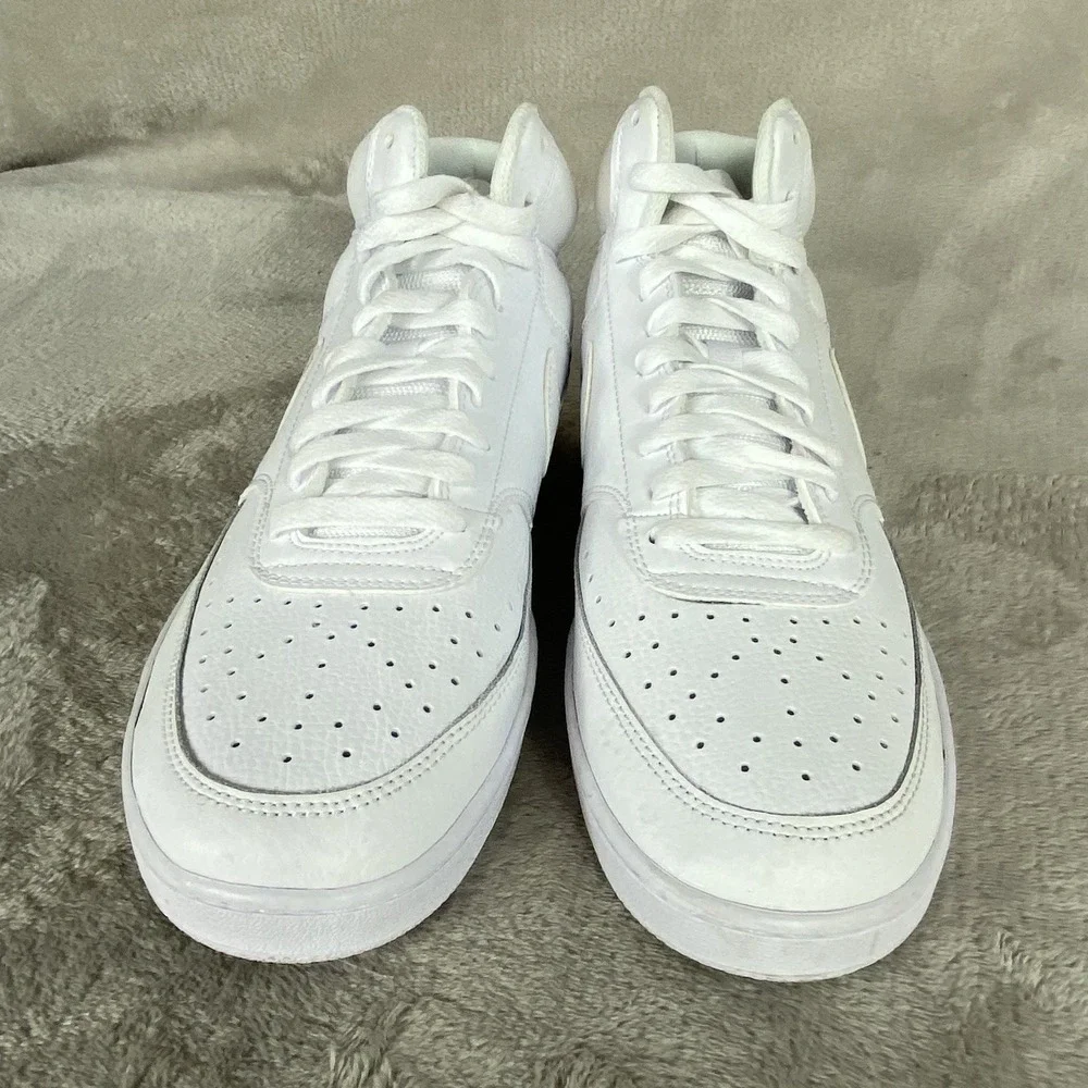 Nike Court Vision Mid Next Nature Mens Sneakers Shoes 10.5 White Leather NEW
